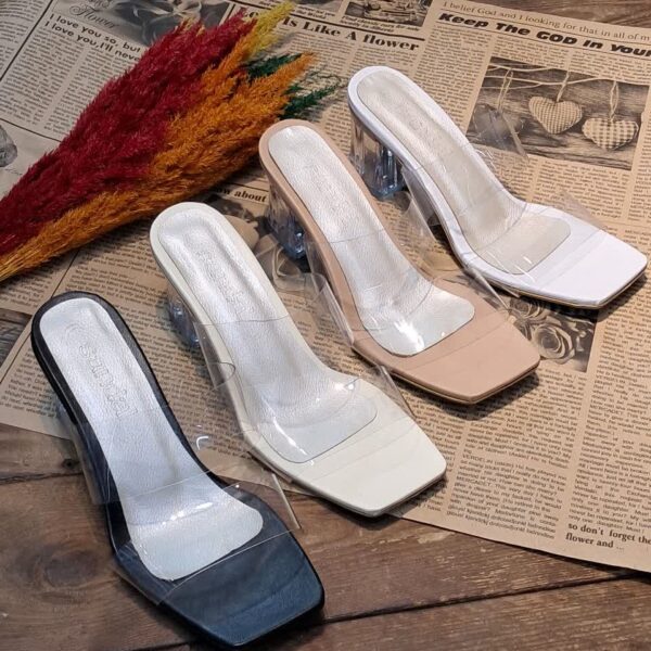 صندل طلقی پاشنه شیشه ای